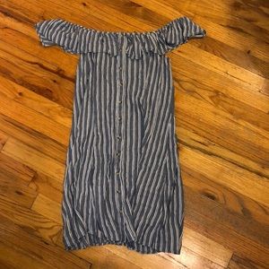 Blue striped dress